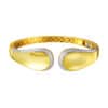 TOMEI Diamond Cut Collection Open Bangle, Yellow Gold 916