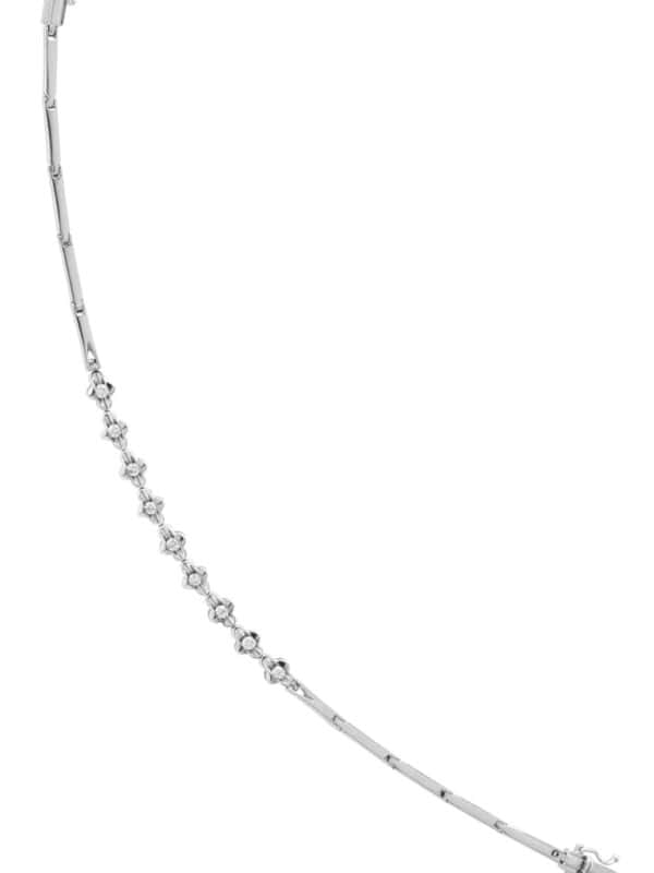 TOMEI Bracelet of Arrayal of Clover-esque Glamour, Diamond White Gold 375 (B0667)