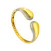 TOMEI Diamond Cut Collection Open Bangle, Yellow Gold 916