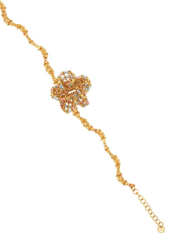 762x1100_0008_DSC05645IM-ELY0084-3C TOMEI Lusso Italia Tri-Tone Floral Bracelet, Yellow Gold 916