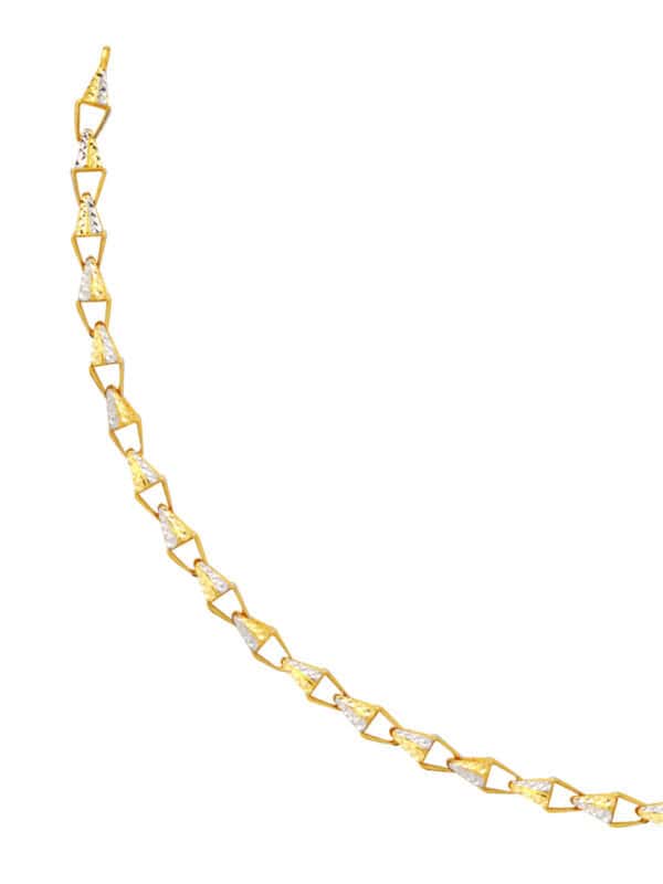 TOMEI Dual-Tone Triangle Bracelet, Yellow Gold 916