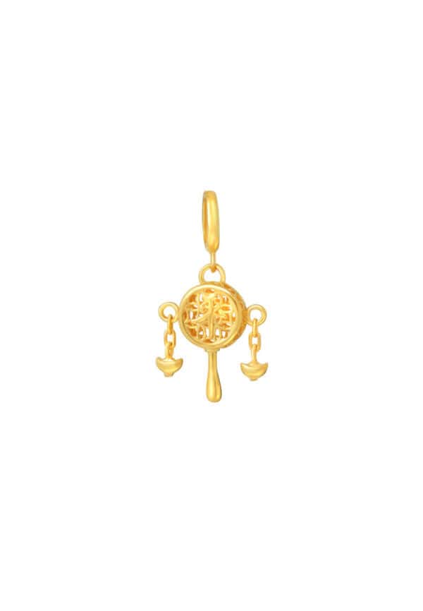 TOMEI Ping An Rattle Charm, Yellow Gold 916