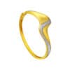 TOMEI Diamond Cut Collection Curvy Bangle, Yellow Gold 916