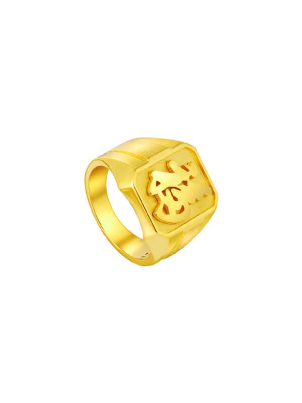 TOMEI Fu-Zi Men's Ring, Yellow Gold 916