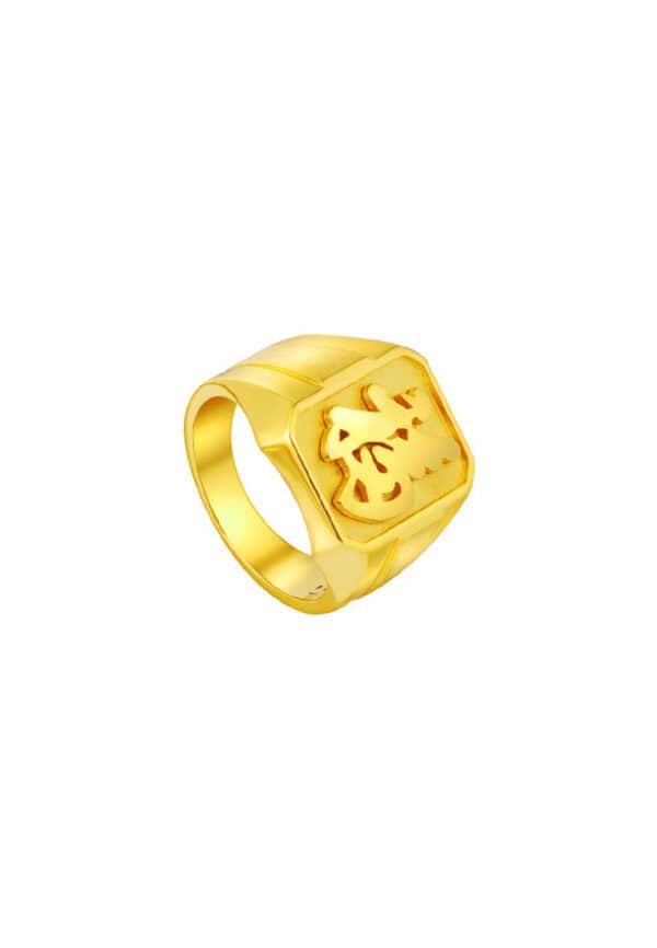 762x1100_0017_DSC09518_9O-YG1051R-1C TOMEI Fu-Zi Men's Ring, Yellow Gold 916