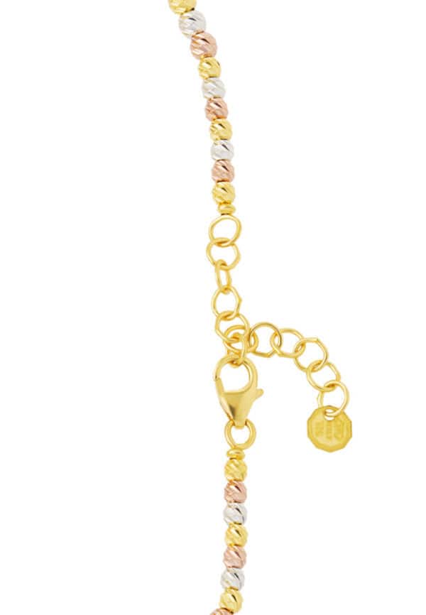 TOMEI Lusso Italia Tri-Tone Beads Bracelet, Yellow Gold 916