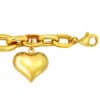 TOMEI Chubby Heart Bracelet, Yellow Gold 916