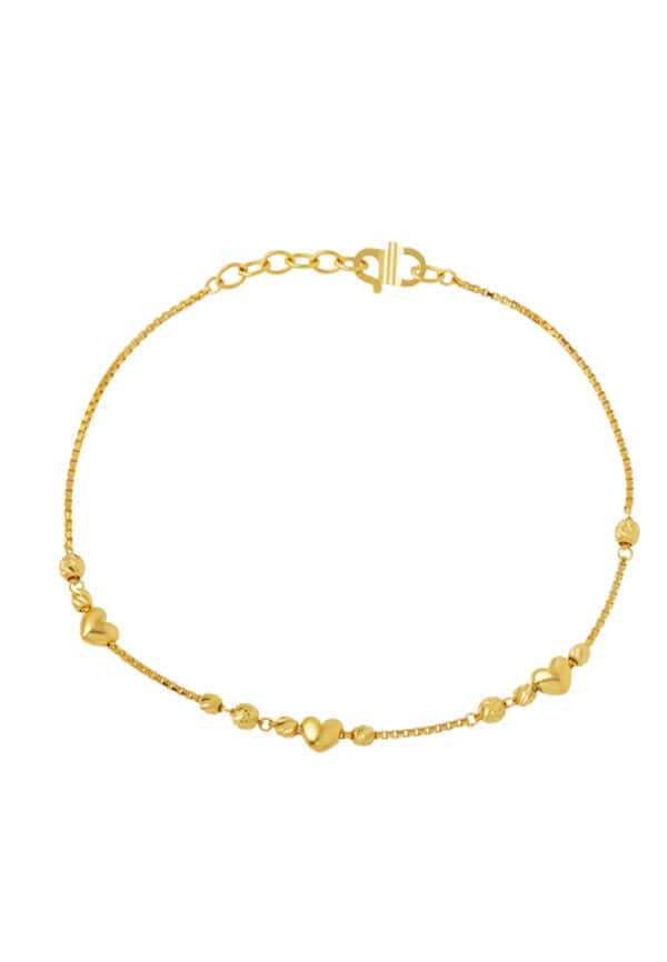 762x1100_0018s_0000_Layer4 TOMEI Fluttering Hearts Bracelet, Yellow Gold 916