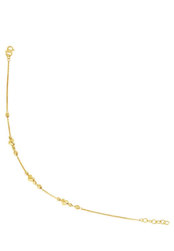 762x1100_0018s_0002_Layer2 TOMEI Fluttering Hearts Bracelet, Yellow Gold 916