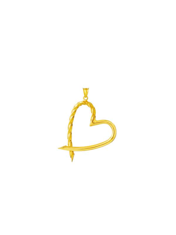 TOMEI Lusso Italia Love Mark Pendant, Yellow Gold 916