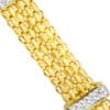 TOMEI Dual-Tone Flat Bracelet, Yellow Gold 916