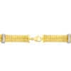 TOMEI Dual-Tone Flat Bracelet, Yellow Gold 916