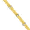 TOMEI Dual-Tone Flat Bracelet, Yellow Gold 916