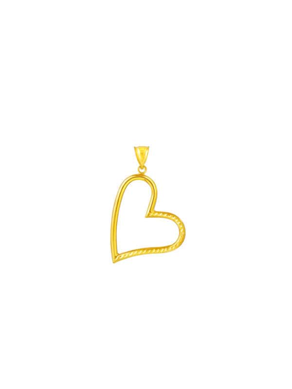 TOMEI Lusso Italia Love Frame Pendant, Yellow Gold 916