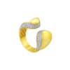 TOMEI Diamond Cut Collection Open Ring, Yellow Gold 916