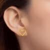 TOMEI Lusso Italia Love Frame Earrings, Yellow Gold 916