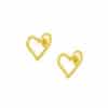 TOMEI Lusso Italia Love Frame Earrings, Yellow Gold 916