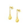 TOMEI Lusso Italia Dual-Tone Lock Pad Earrings, Yellow Gold 916
