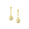 TOMEI Lusso Italia Dual-Tone Lock Pad Earrings, Yellow Gold 916