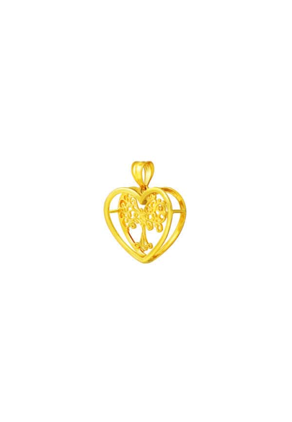 TOMEI Lusso Italia Love Tree Pendant, Yellow Gold 916