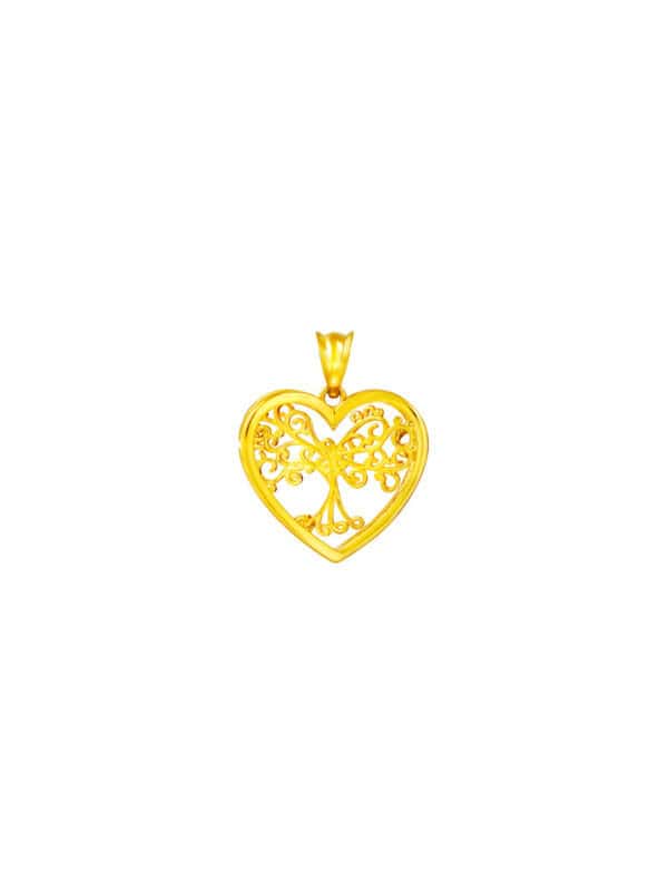 TOMEI Lusso Italia Love Tree Pendant, Yellow Gold 916
