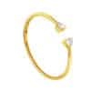 TOMEI Diamond Cut Collection Bangle, Yellow Gold 916