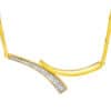 TOMEI Diamond Cut Collection Curved Line Necklace, Yellow Gold 916