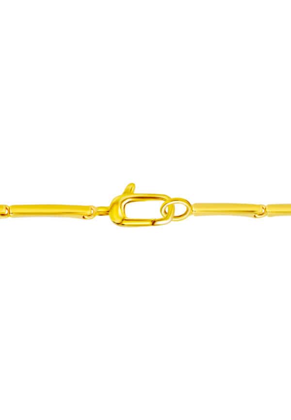 TOMEI Diamond Cut Collection Curved Line Necklace, Yellow Gold 916