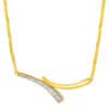 TOMEI Diamond Cut Collection Curved Line Necklace, Yellow Gold 916