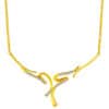 TOMEI Diamond Cut Collection U-shaped Art Necklace, Yellow Gold 916