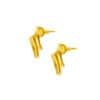 TOMEI Diamond Cut Collection Curved Line Earrings, Yellow Gold 916