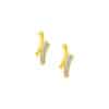 TOMEI Diamond Cut Collection Curved Line Earrings, Yellow Gold 916