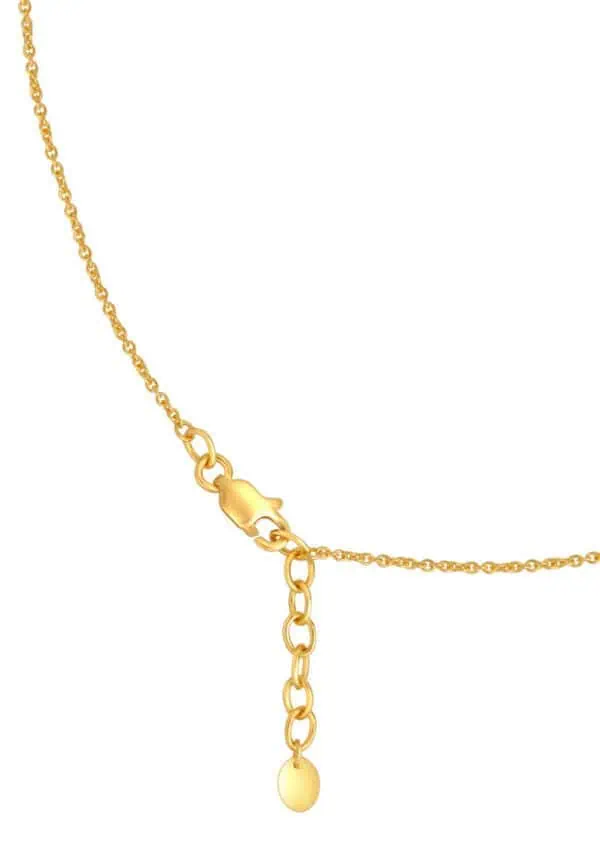 TOMEI Etched Bead Link Necklace, Yellow Gold 916