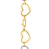 TOMEI Diamond Cut Collection Gilded Hearts Bracelet, Yellow Gold 916