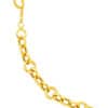 TOMEI Interlocking Ribbed Heart Bracelet, Yellow Gold 916