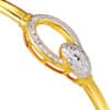 TOMEI Dual-Tone Buckle Bangle, Yellow Gold 916
