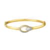 TOMEI Dual-Tone Buckle Bangle, Yellow Gold 916