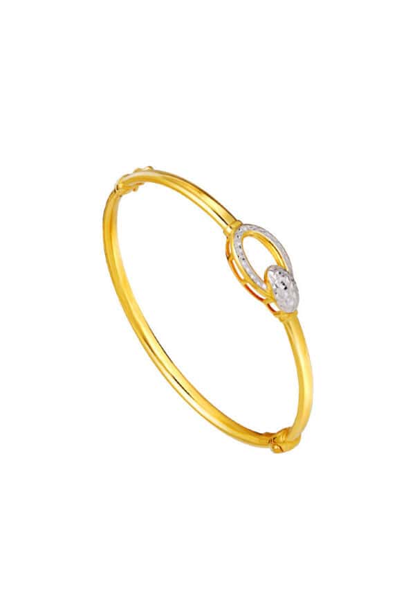 762x1100copy_0014_Sony_19868_fa8fe603-3630-45b5-89aa-c76f1faeada4 TOMEI Dual-Tone Buckle Bangle, Yellow Gold 916