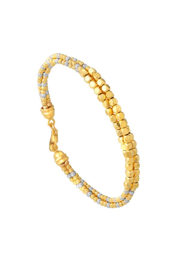 762x1100px_13June_0030_VX3DCBCB203470 TOMEI Lusso Italia Dual-Tone Balls Bangle, Yellow Gold 916/22K