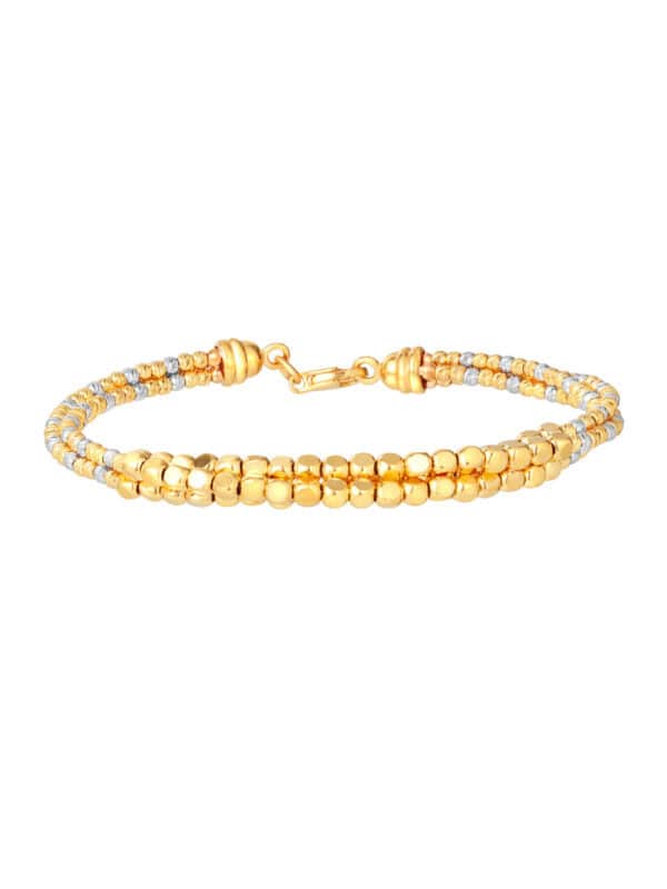 TOMEI Lusso Italia Dual-Tone Balls Bangle, Yellow Gold 916/22K