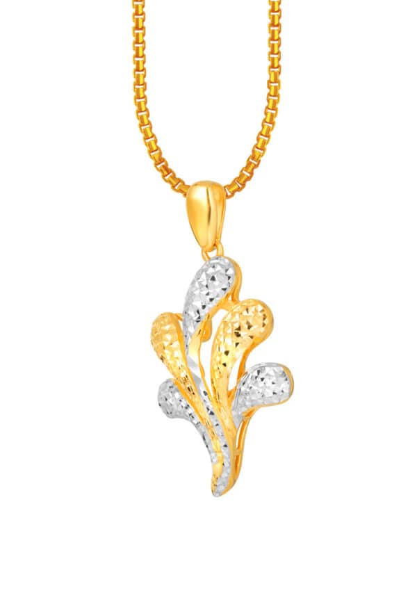 762x1100px_2April23_0005_9P-P6716S-2C TOMEI Dual-Tone Blossom Pendant, Yellow Gold 916
