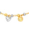 TOMEI Dual-Tone Lovely Beads Bracelet, Yellow Gold 916