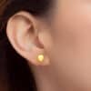 TOMEI Lusso Italia Heart Earrings, Yellow Gold 916