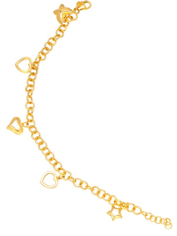 TOMEI Chasing Hearts Bracelet, Yellow Gold 916