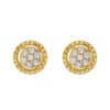 TOMEI Diamond Cut Collection Round earrings, Yellow Gold 916 (9Q-YG1261E-2C)