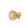 TOMEI Diamond Cut Collection Round earrings, Yellow Gold 916 (9Q-YG1261E-2C)