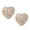 TOMEI Diamond Cut Collection Laser Heart Earrings, Yellow Gold 916