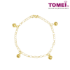 TOMEI Jingling & Blessing Quadruple Treasures Baby Anklet, Yellow Gold 916 (22K)