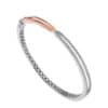 TOMEI Diamond Bangle, White+Rose Gold 585