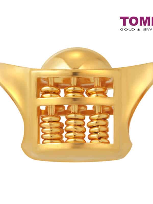 TOMEI Ingot Abacus Charm, Yellow Gold 916